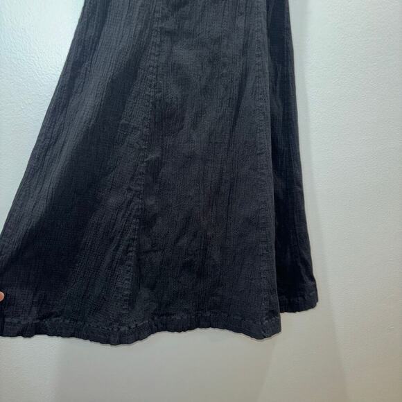 Free People Black Midi Dress Size Small | Button Back Tie Straps - Picture 12 of 15